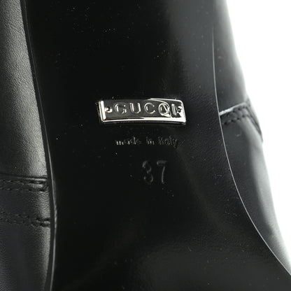 Gucci Calfskin Dionysus Embellished Elizabeth Knee High Boots 37 Black 6 of 7