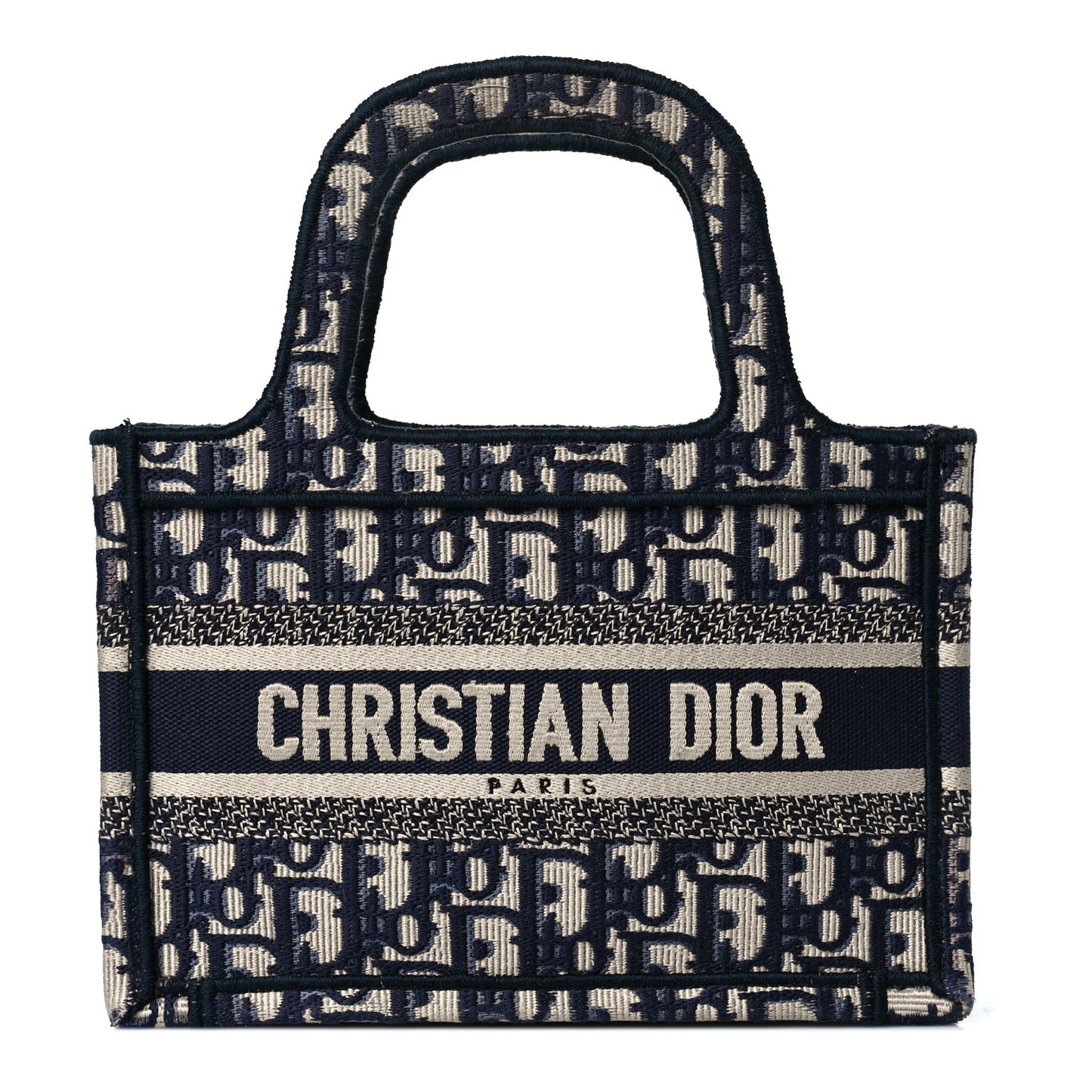 Oblique Mini Book Tote Blue Multicolor