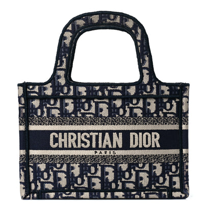 Christian Dior Oblique Mini Book Tote Blue Multicolor 1 of 8