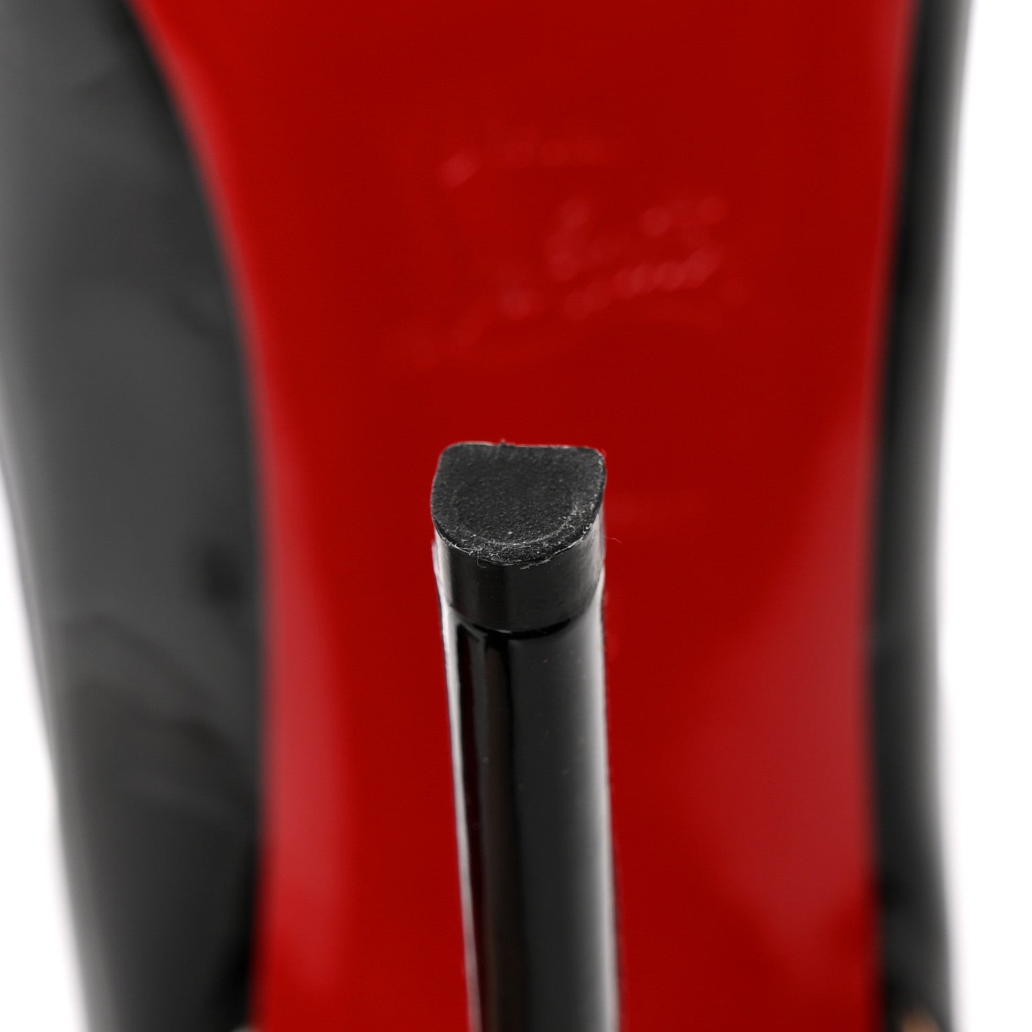 Christian Louboutin Patent Flo Sling 120 Pumps 38 Black Rouge Lipstick 12 of 13
