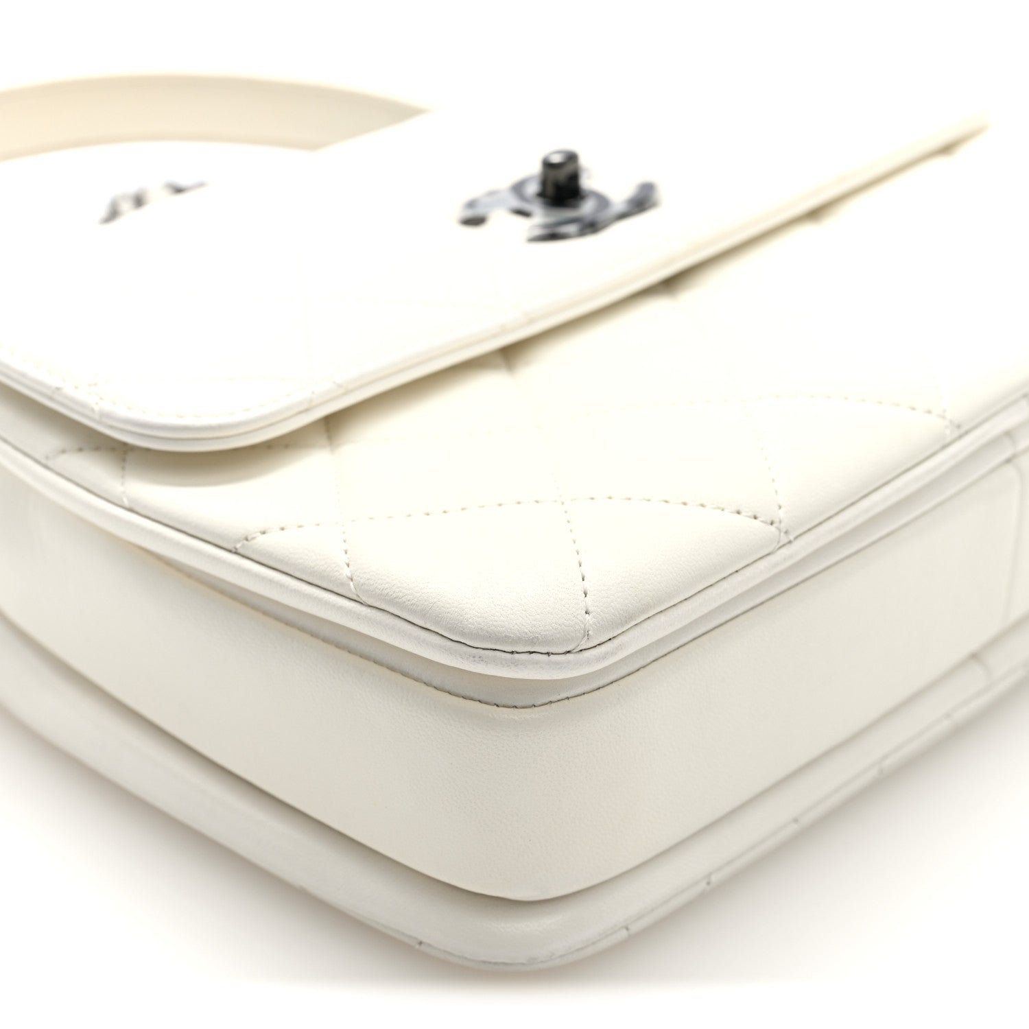 Chanel Lambskin Quilted Small Trendy CC Dual Handle Flap Bag White 9 of 10