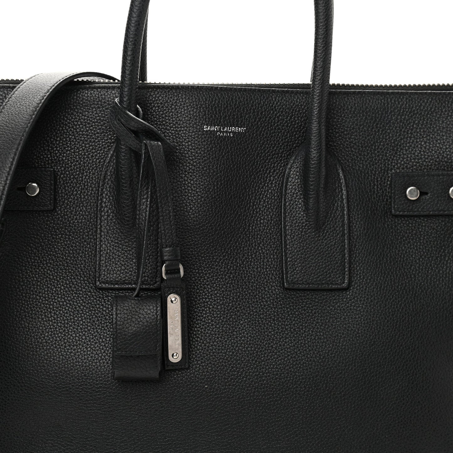 Grained Calfskin Sac De Jour Souple North South Tote Black