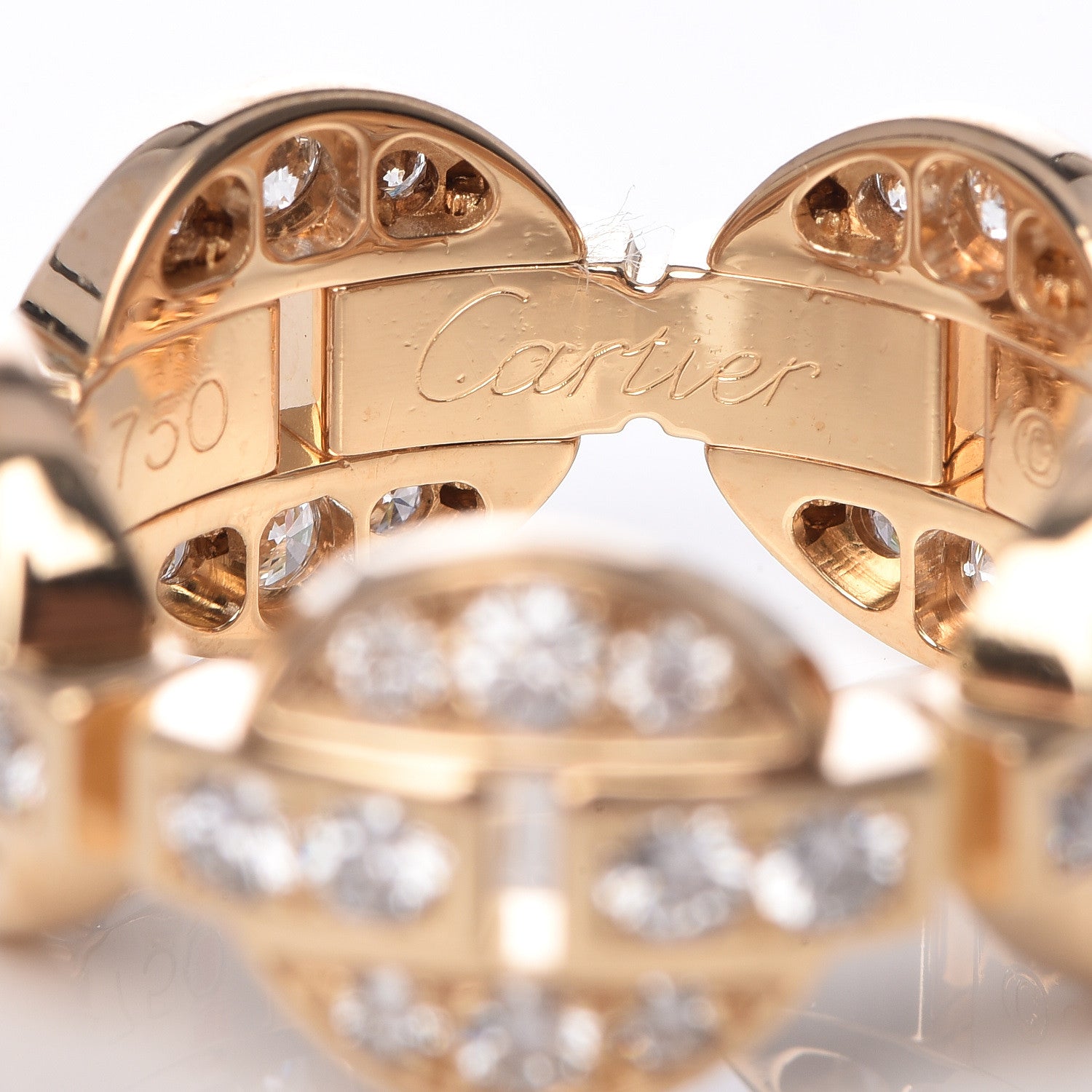 Cartier 18K Yellow Gold Diamond Himalia Full Circle Ring 50 5.25 5 of 6