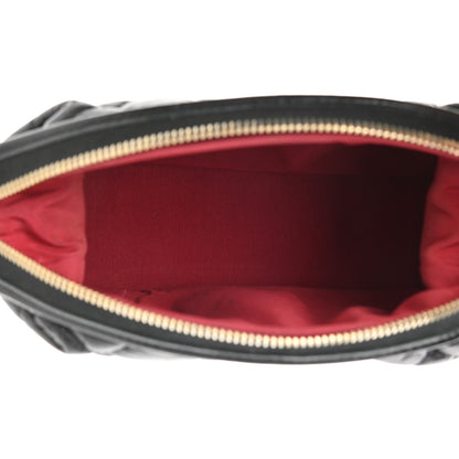 Chanel Aged Calfskin Quilted Gabrielle Cosmetic Case Black 5 of 7