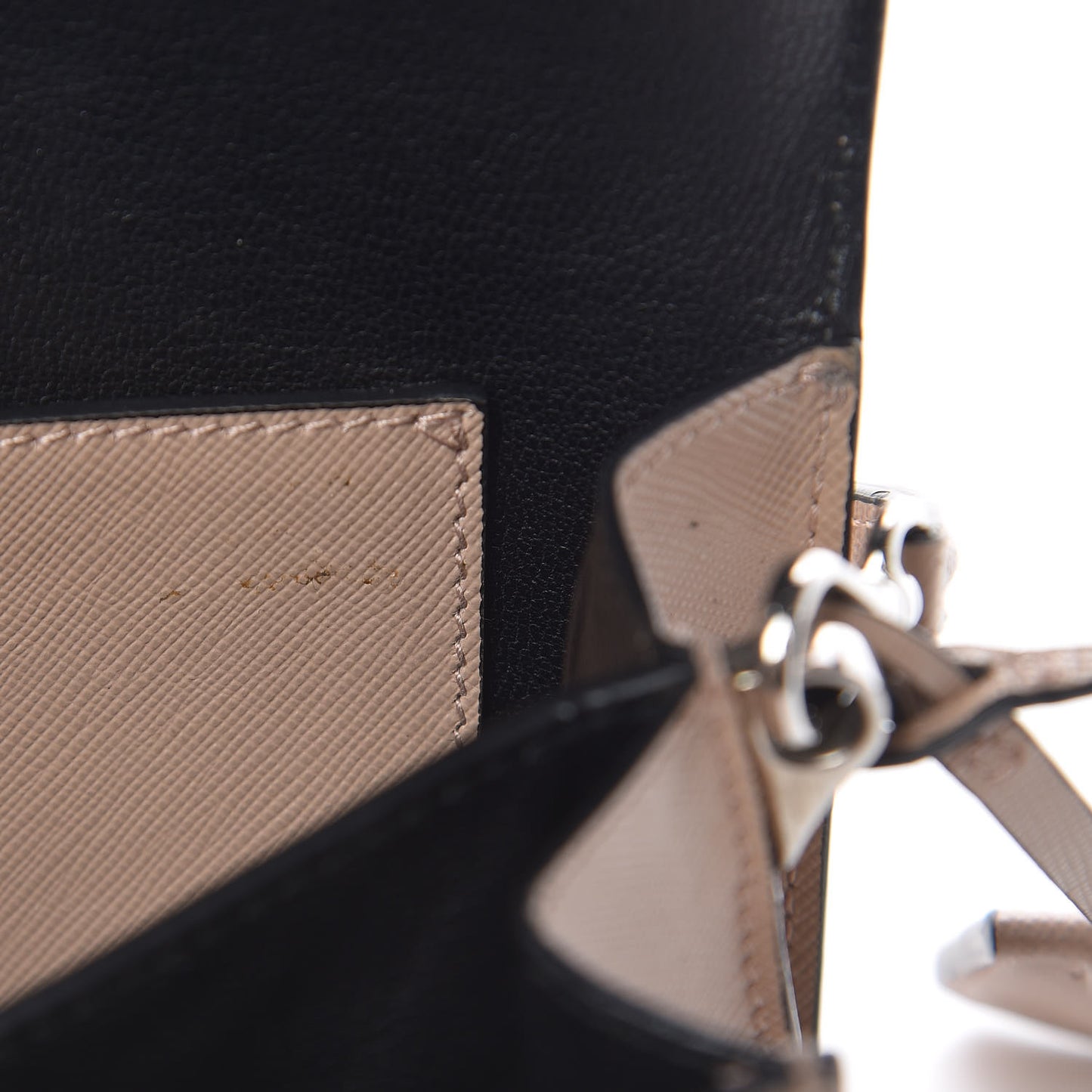 Saffiano Lux Sound Shoulder Bag Cipria