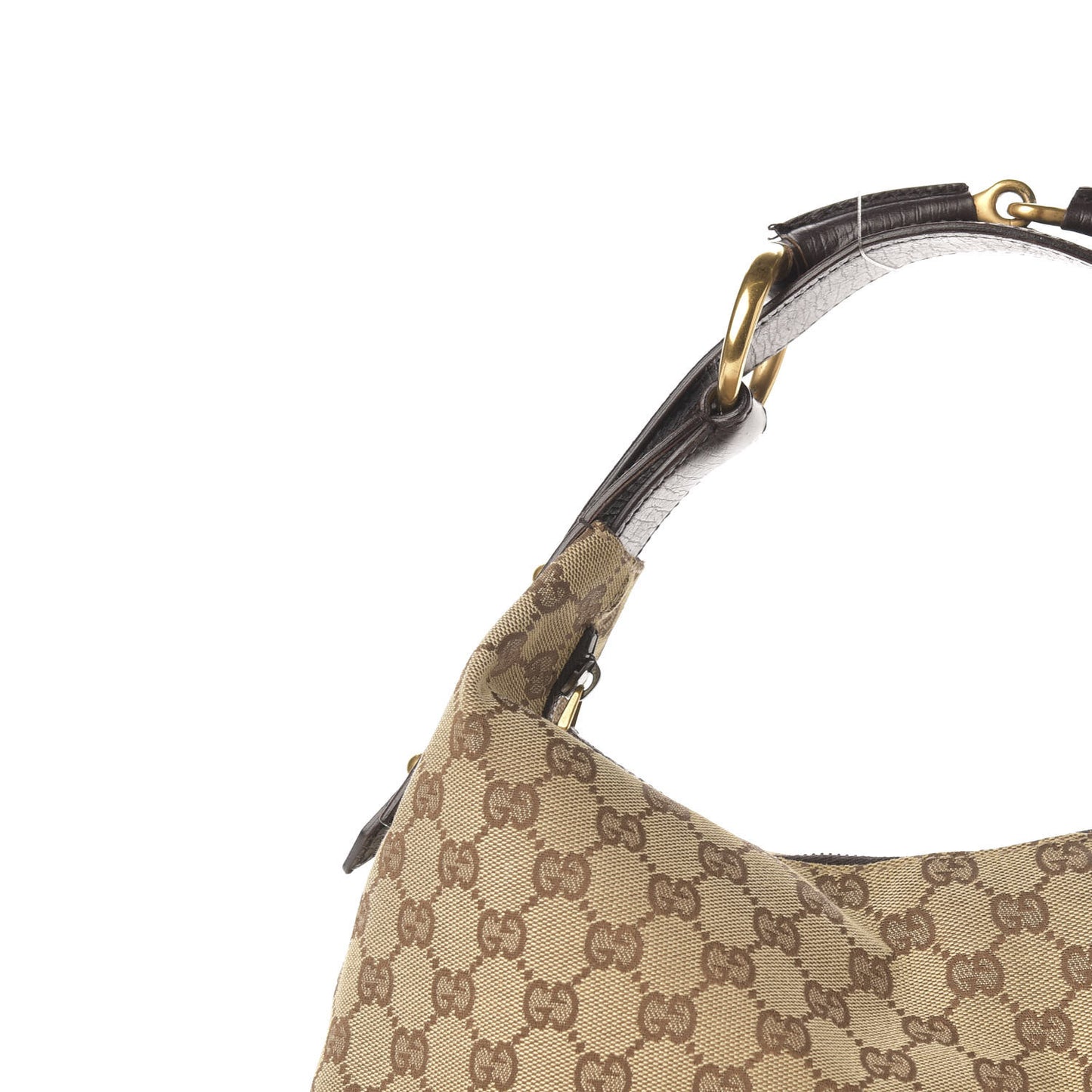 Monogram Medium Horsebit Chain Hobo Dark Brown