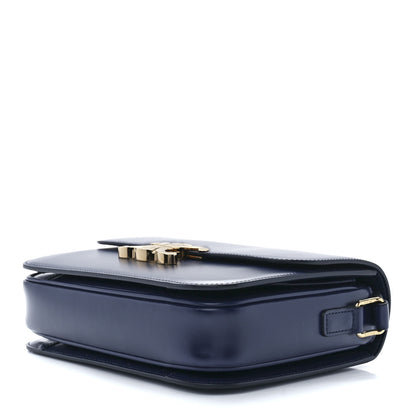 Celine Shiny Calfskin Medium Triomphe Navy Blue 10 of 12