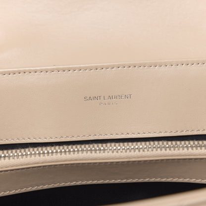 Saint Laurent Calfskin Y Quilted Monogram Medium Loulou Chain Satchel Dark Beige 7 of 11