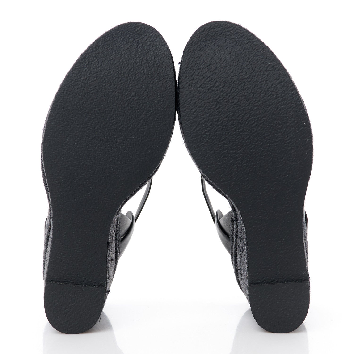Saint Laurent Calfskin Tribute 95 Platform Espadrille Wedge Sandals 39 Black 5 of 8