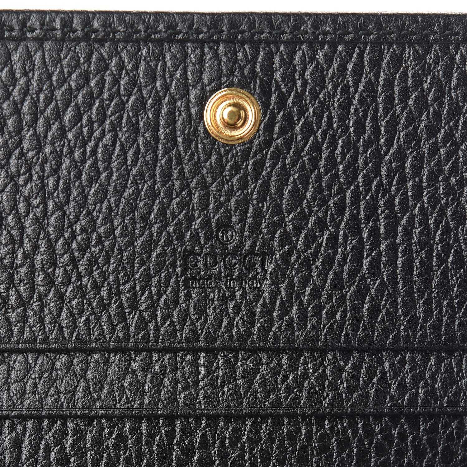 Gucci Pebbled Calfskin GG Marmont Card Case Black 6 of 7