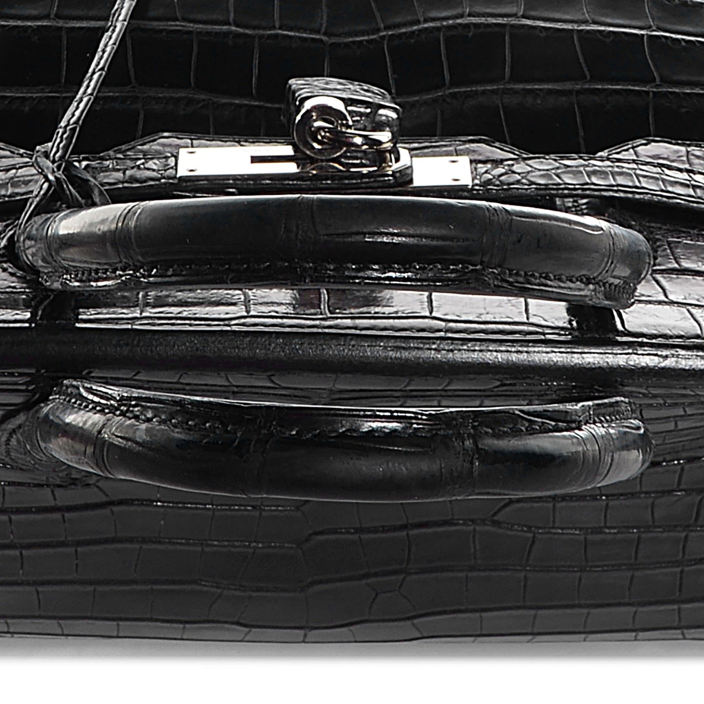 Matte Porosus Crocodile Birkin 35 Black