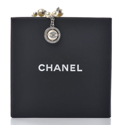 Chanel Crystal Pearl CC Bracelet Silver 5 of 5