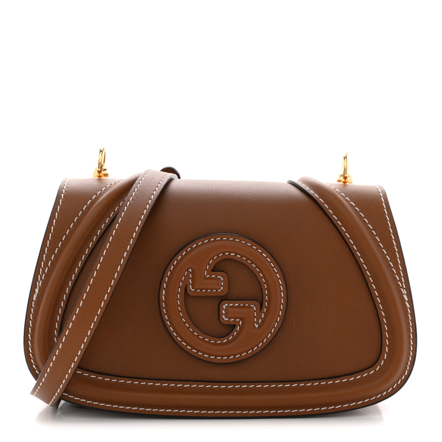 Gucci Calfskin Blondie Small Shoulder Bag Brown 1 of 10
