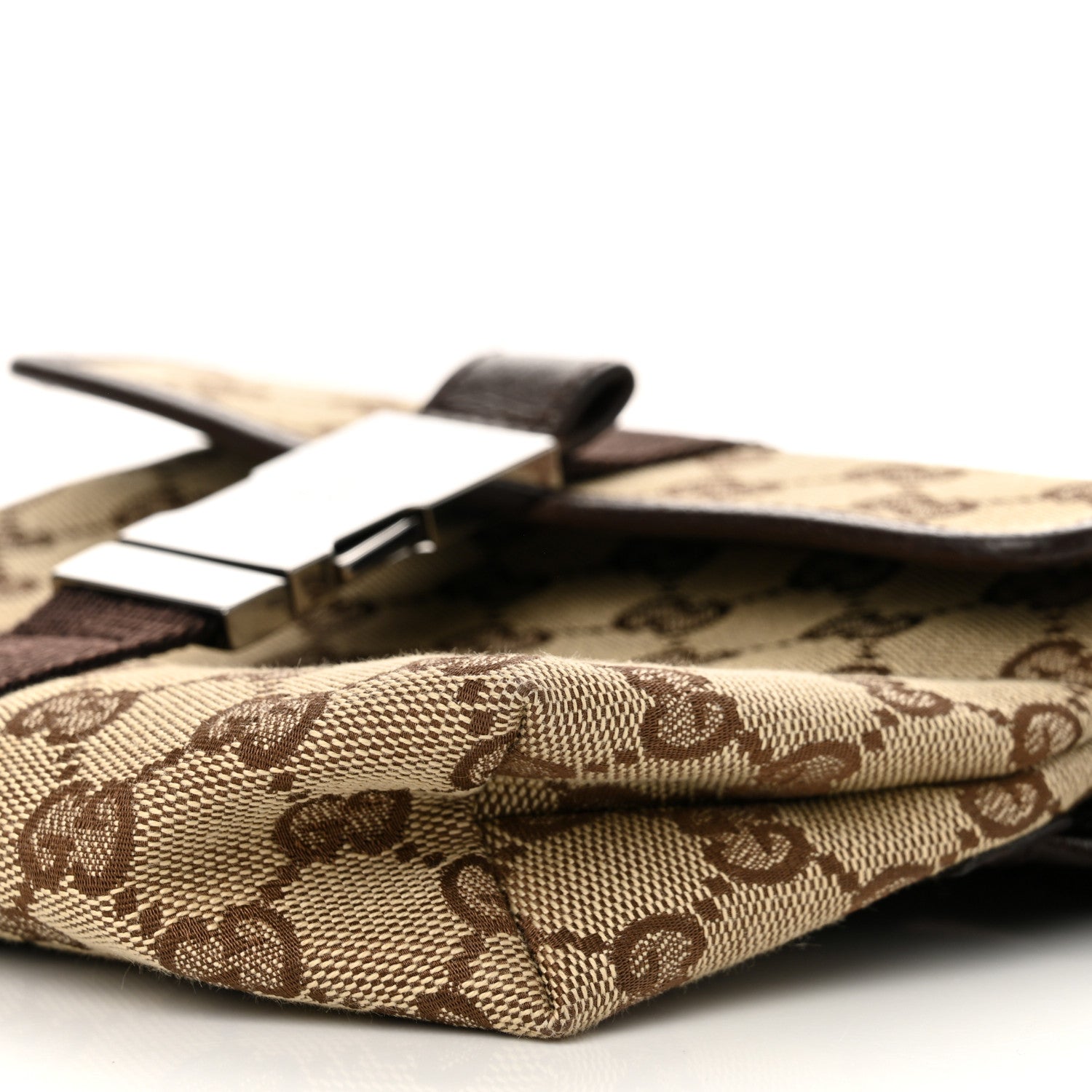 Gucci Monogram Waist Pouch Bag Dark Brown 10 of 13