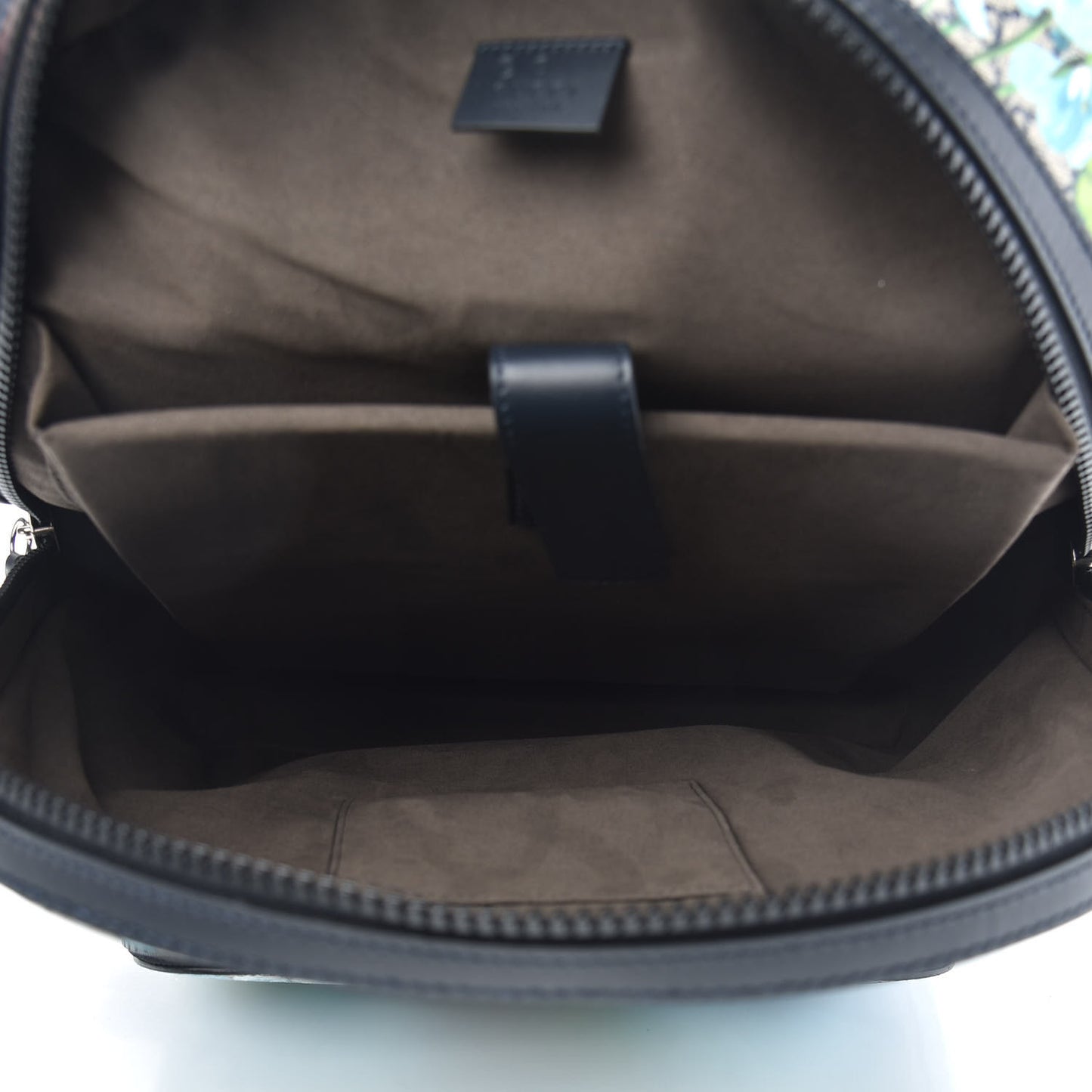 GG Supreme Monogram Blooms Medium Day Backpack Beige Blue Navy