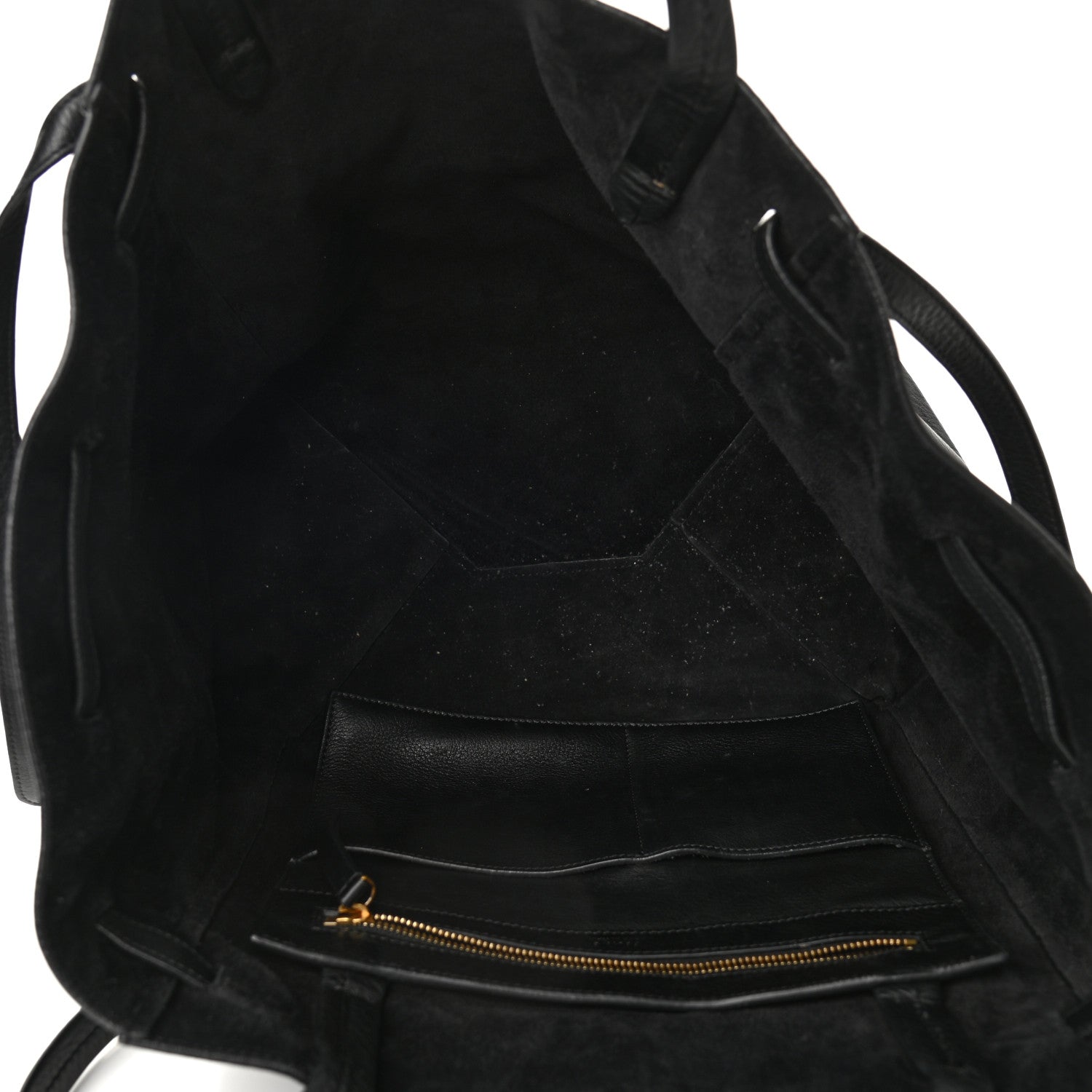 Celine Soft Grained Calfskin Small Belt Cabas Phantom Black 5 of 12