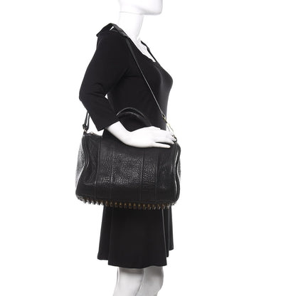 Alexander Wang Pebbled Lambskin Rocco Black Antique Brass Hardware 2 of 9