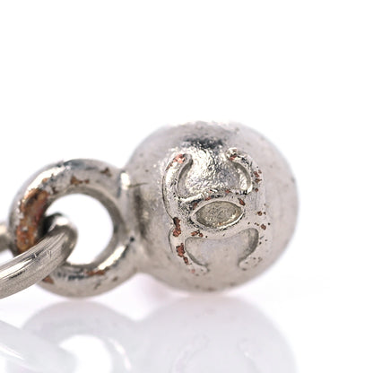 Chanel Baguette Crystal CC Drop Earrings Silver 4 of 6