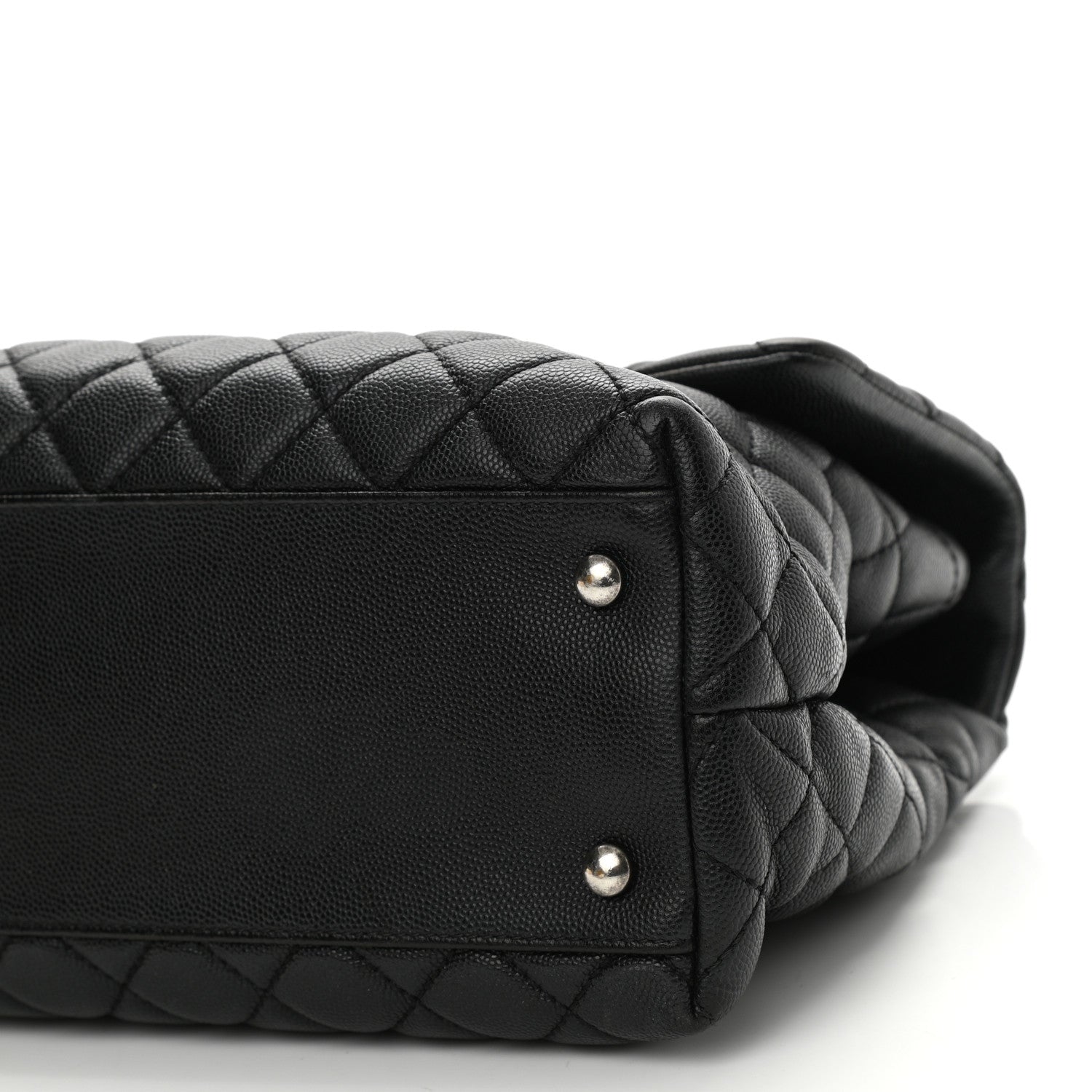 Chanel Caviar Quilted Medium Coco Handle Flap Black 9 of 10