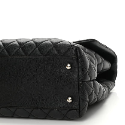 Chanel Caviar Quilted Medium Coco Handle Flap Black 9 of 10