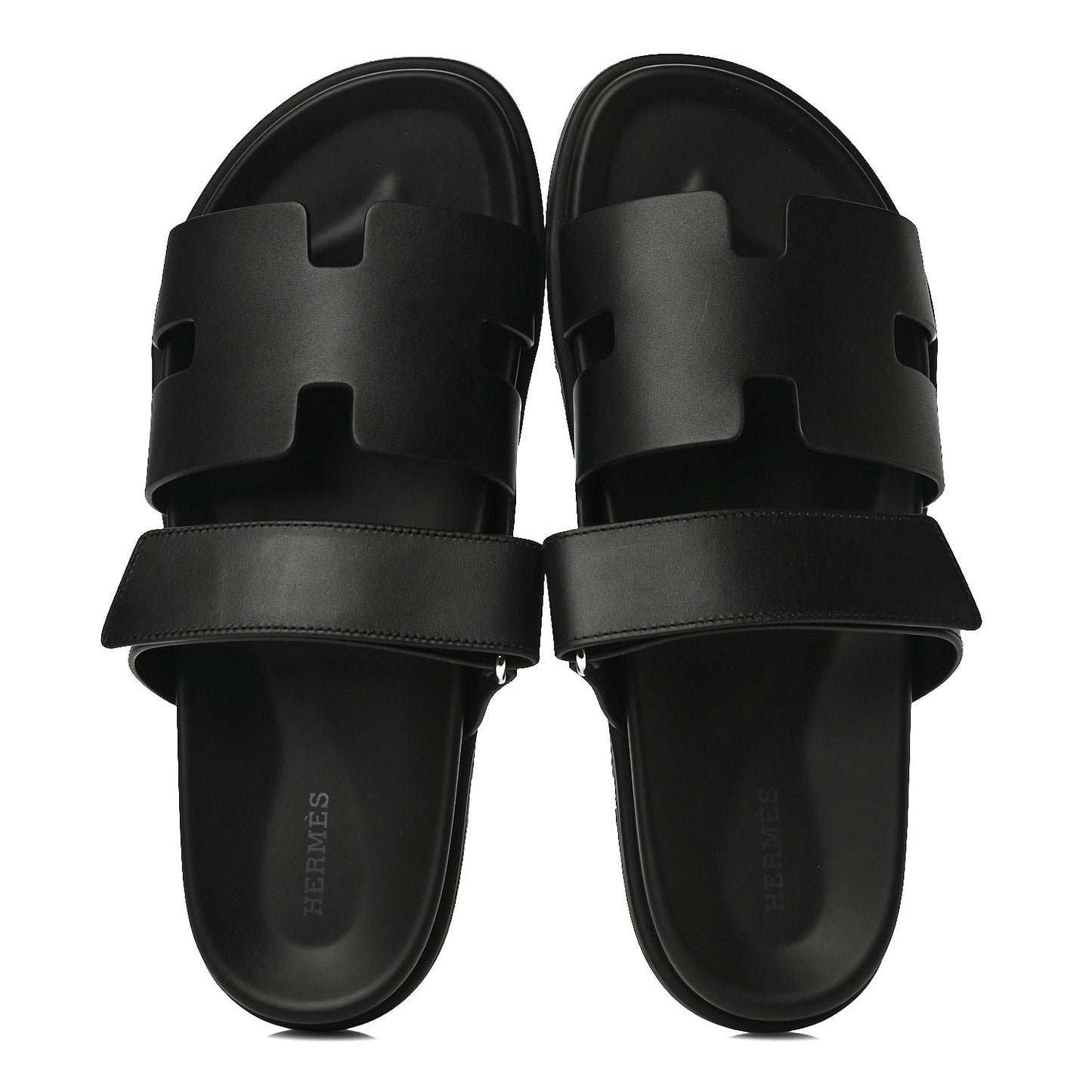Calfskin Mens Chypre Sandals 43 Black