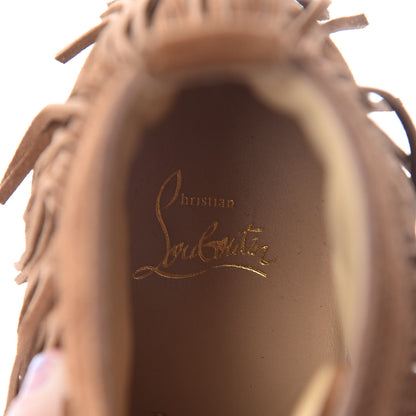 Christian Louboutin Suede Womens Coachelita Crosta Flat Sneakers 38.5 Indiana 9 of 12
