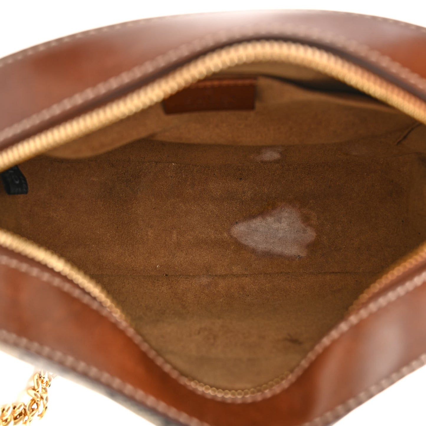 GG Supreme Monogram Cuoio Toscano Mini Chain Shoulder Bag Beige Ebony Cuir