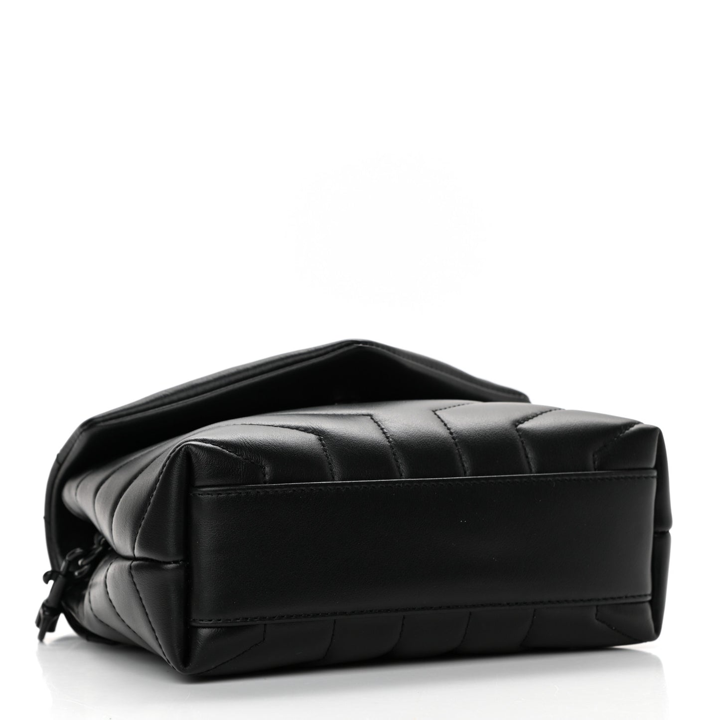 Calfskin Y Quilted Monogram Toy Loulou Crossbody Bag Black