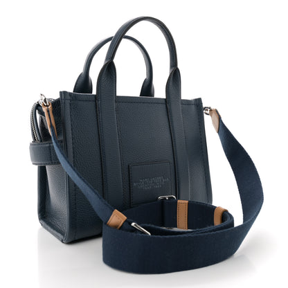 Marc Jacobs Grained Calfskin Small The Tote Bag Blue Sea 3 of 11