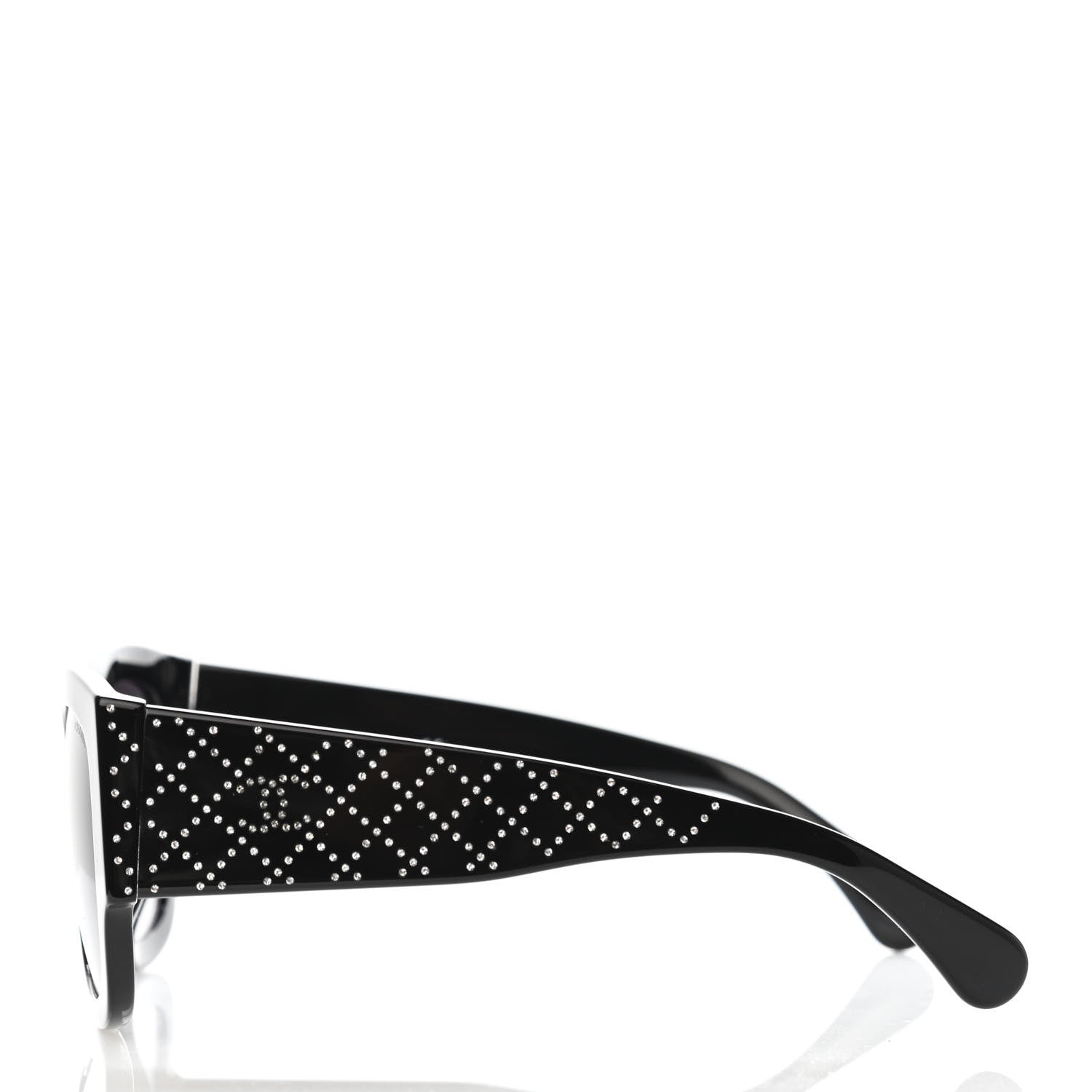 Chanel Acetate Strass Rectangle Sunglasses 5421B Black 2 of 4