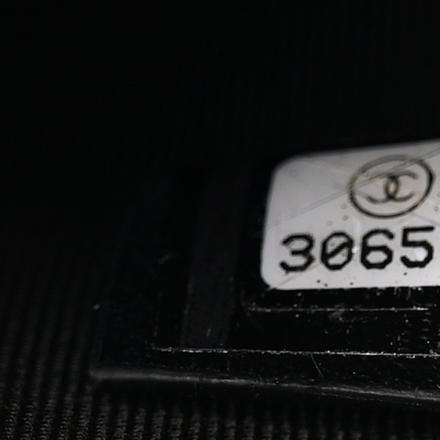 Chanel Shiny Calfskin Crystal Pearl Logo Cosmetic Case Black 7 of 10