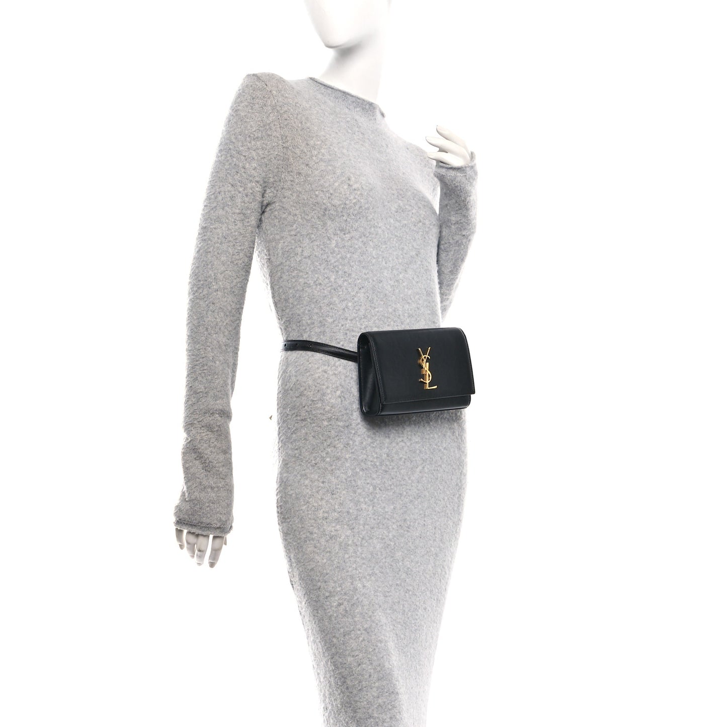 Smooth Calfskin Monogram Kate Belt Bag Black