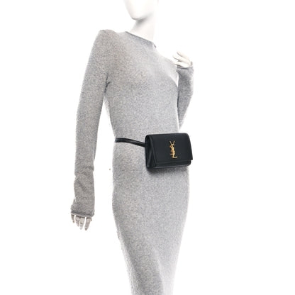 Saint Laurent Smooth Calfskin Monogram Kate Belt Bag Black 2 of 11