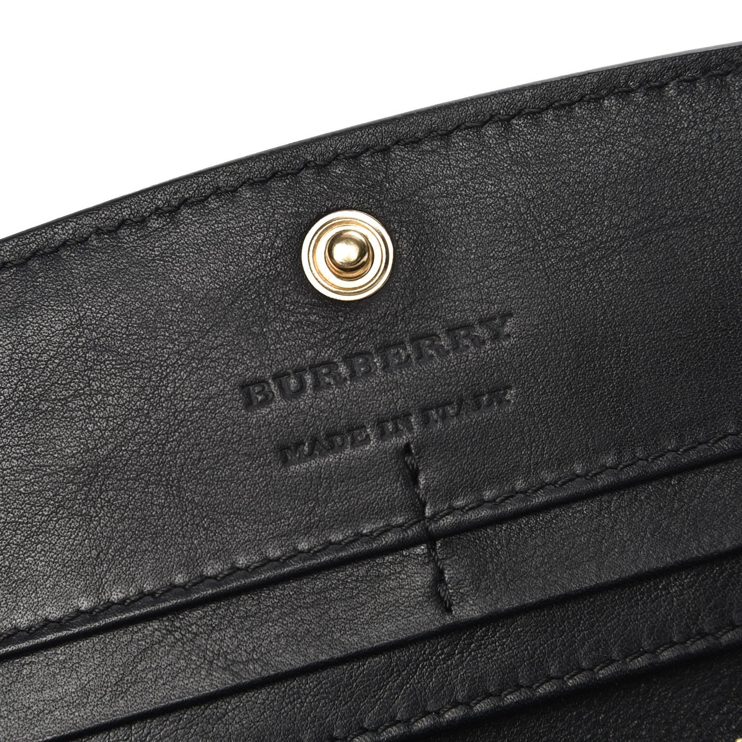 Burberry Calfskin House Check Porter Continental Wallet Black 5 of 8