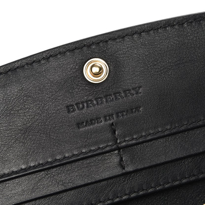Burberry Calfskin House Check Porter Continental Wallet Black 5 of 8