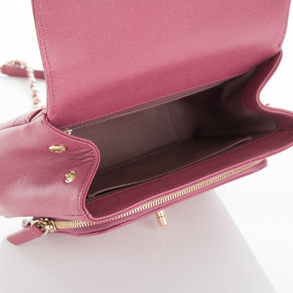 Chanel Caviar Quilted Small Business Affinity Flap Dark Pink 5 of 7