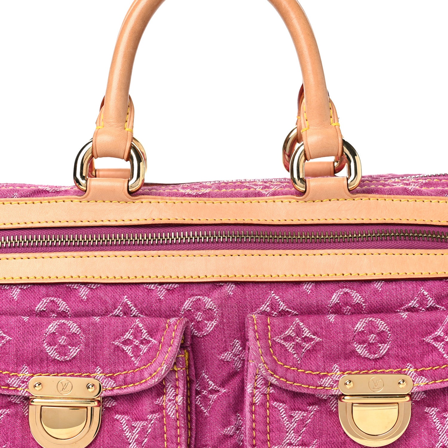 Louis Vuitton Monogram Denim Neo Speedy Fuchsia 7 of 13