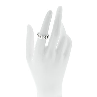 Hermes Sterling Silver PM Chaine d'Ancre Enchainee Band Ring 53 6.5 2 of 6