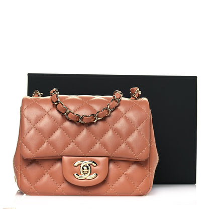 Chanel Lambskin Quilted Mini Square Flap Brown 13 of 13