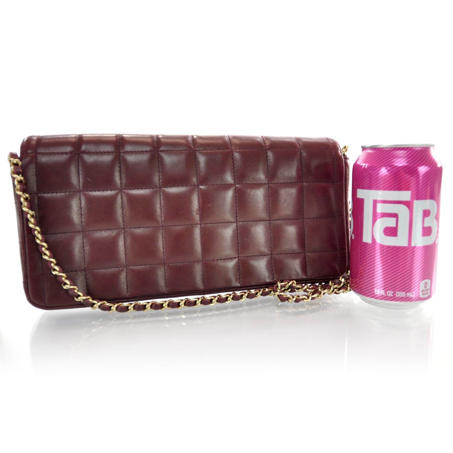 Lambskin East West Chocolate Bar Flap