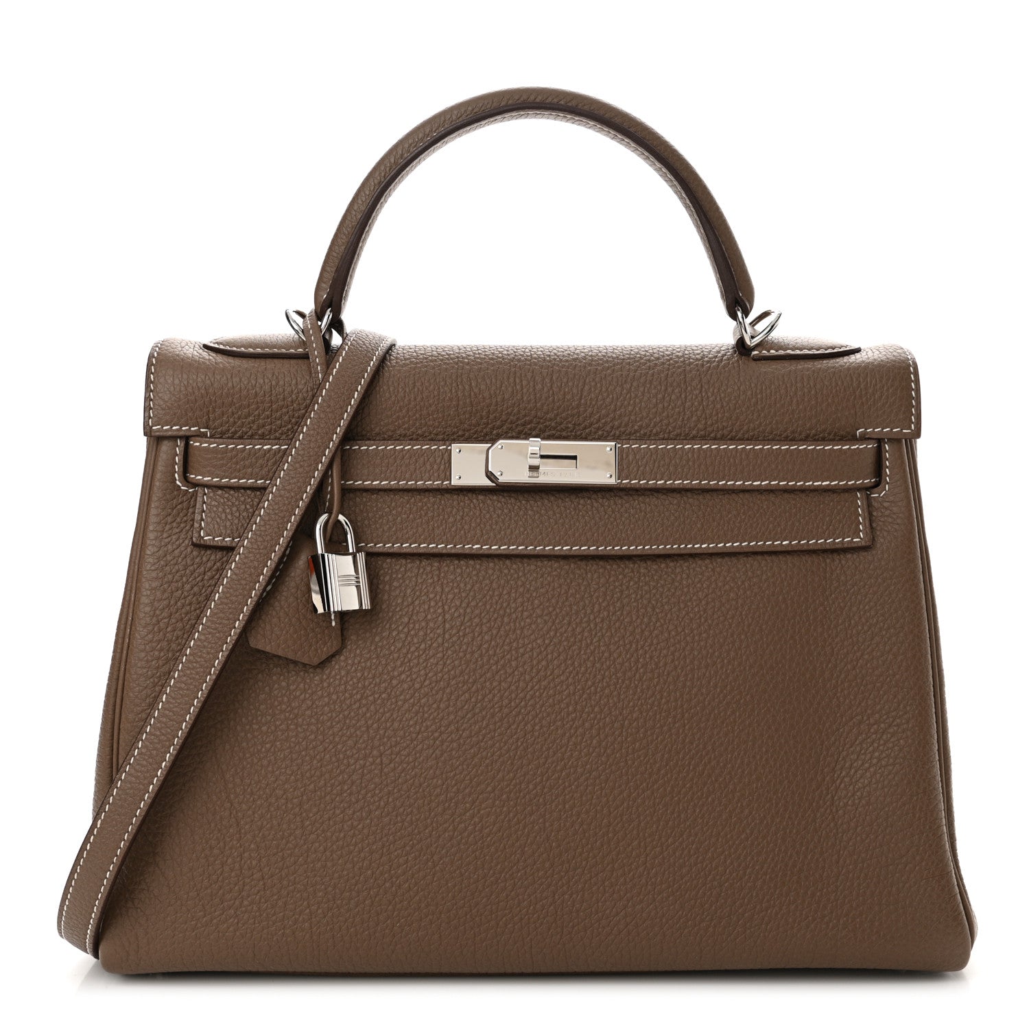 Hermes Togo Kelly Retourne 32 Etoupe 1 of 11