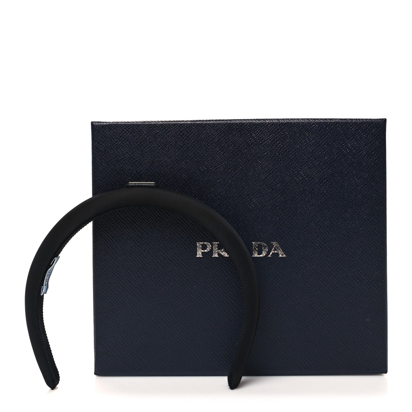Re-Nylon Metal Triangle Logo Headband Black