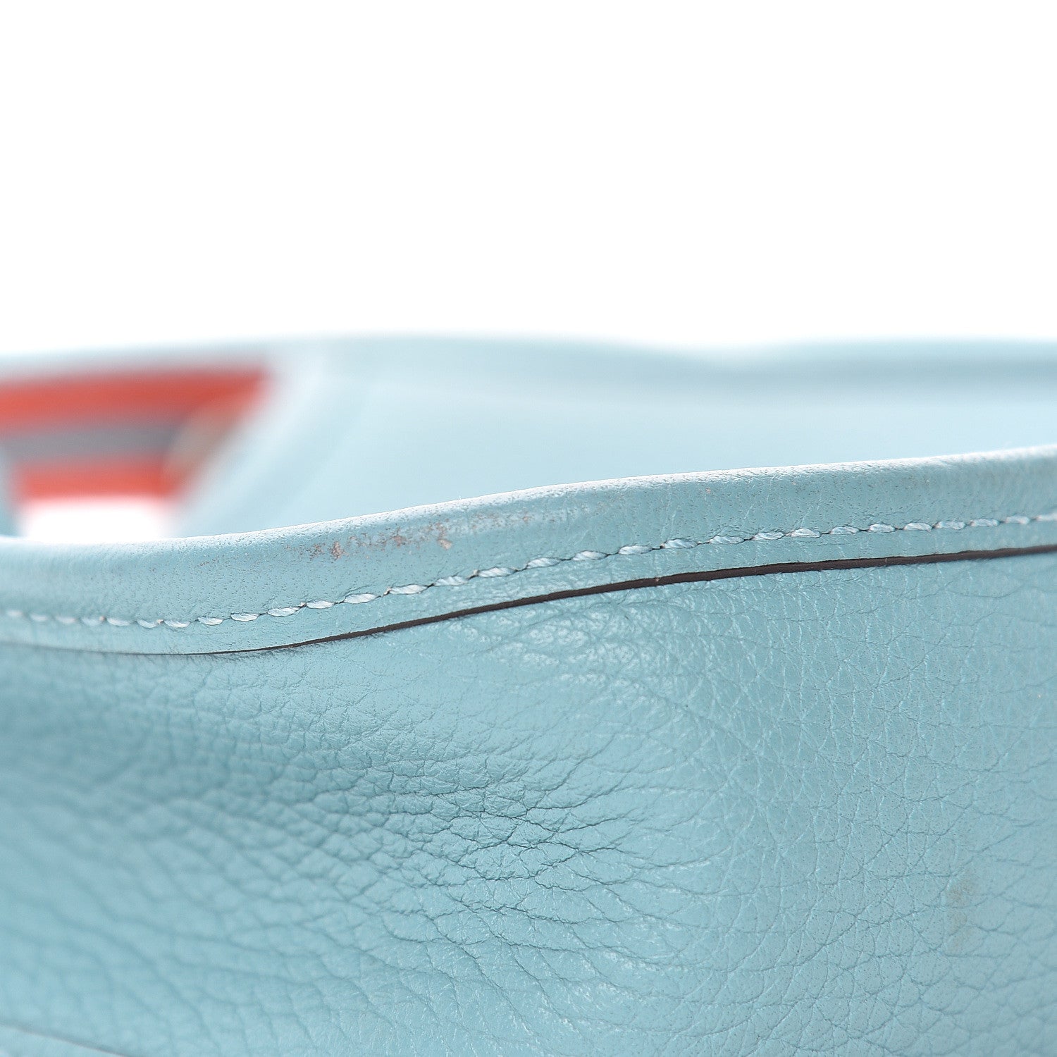 Hermes Taurillon Clemence Evelyne TPM Bleu Saint Cyr Orange Poppy 15 of 18