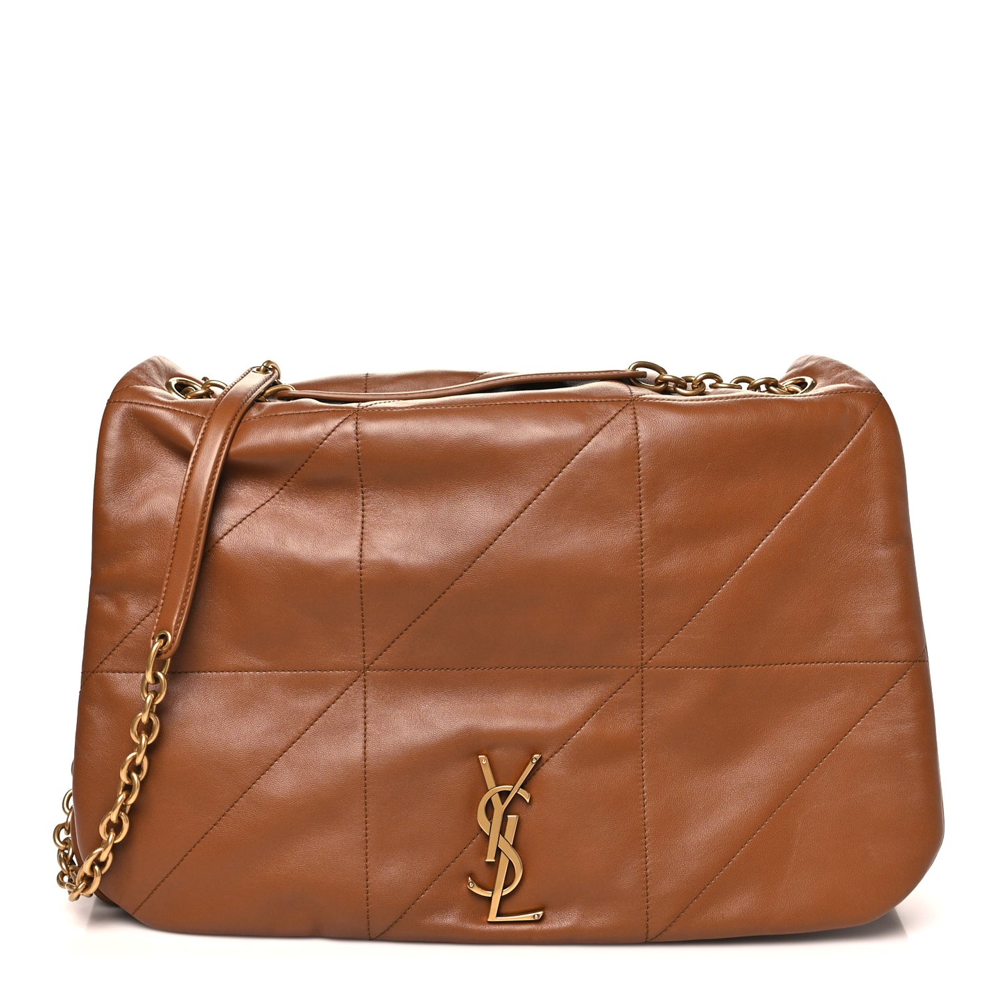 Lambskin Matelasse Monogram Large Jamie 4.3 Light Fox