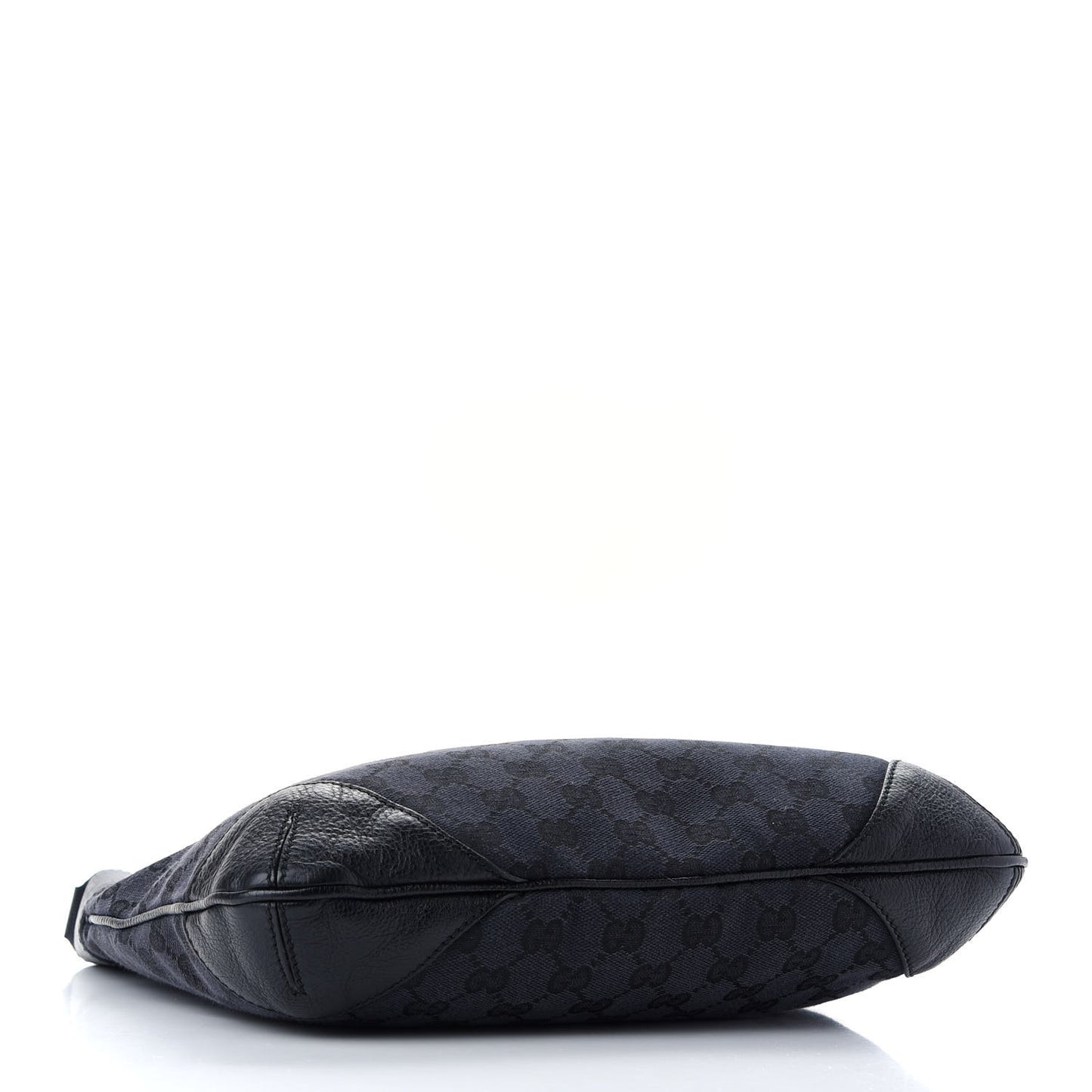 Nylon Monogram Signature Hobo Shoulder Bag Navy