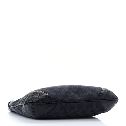 Gucci Nylon Monogram Signature Hobo Shoulder Bag Navy 4 of 9