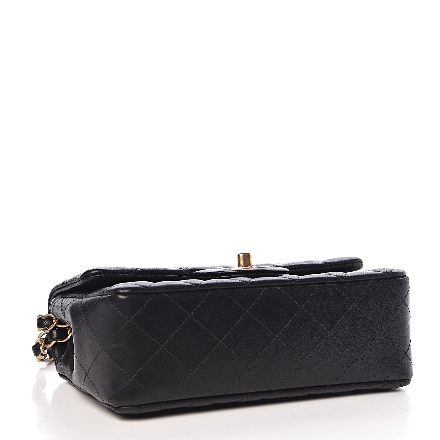 Chanel Lambskin Quilted Mini Rectangular Flap Black 4 of 11
