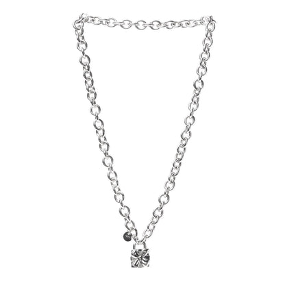 Tiffany Sterling Silver Gift Box Charm Choker Necklace 3 of 8