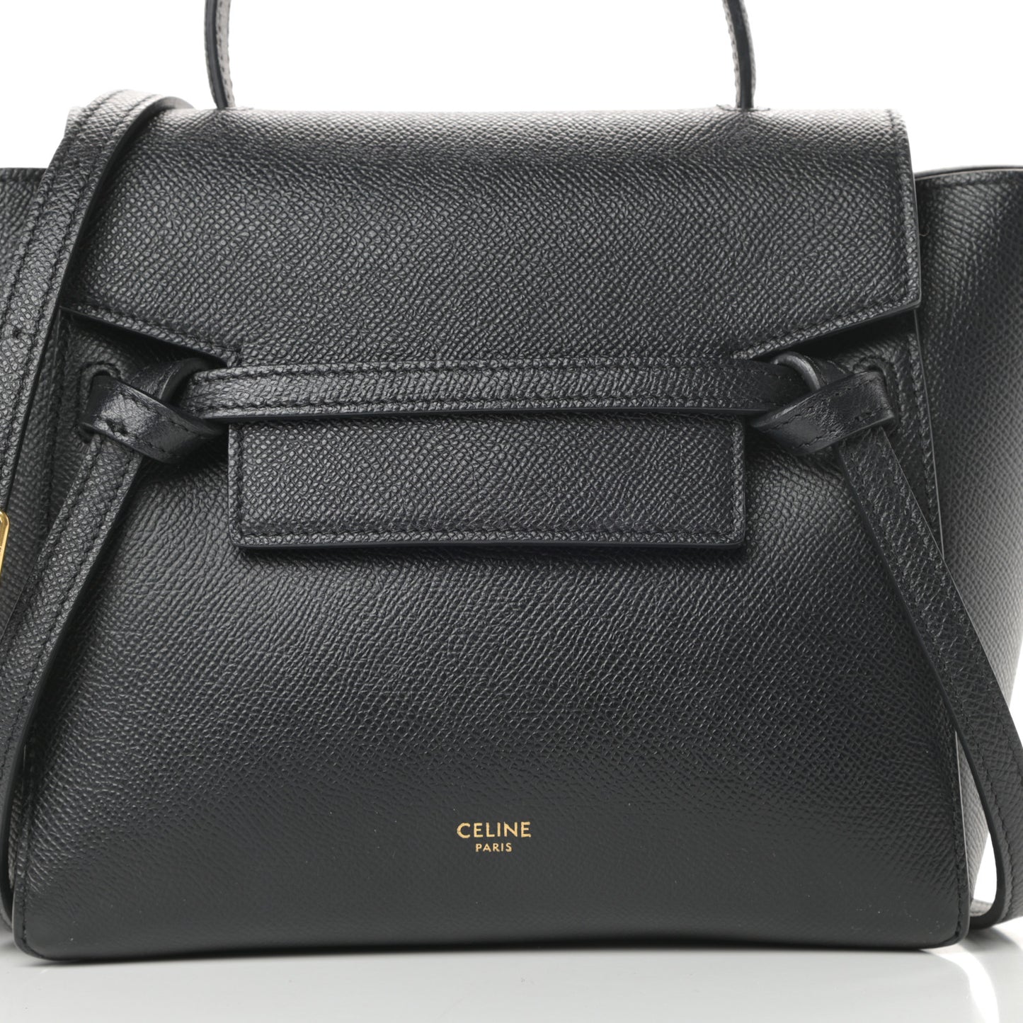Grained Calfskin Nano Belt Bag Black