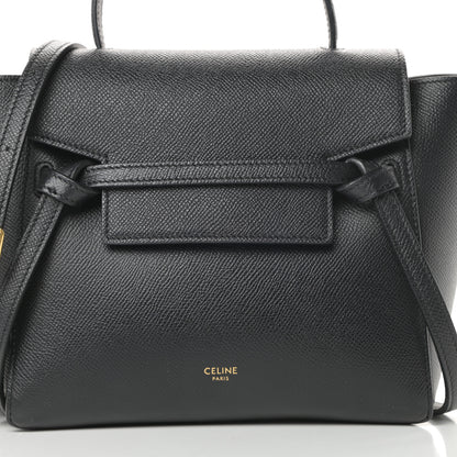Celine Grained Calfskin Nano Belt Bag Black 8 of 10